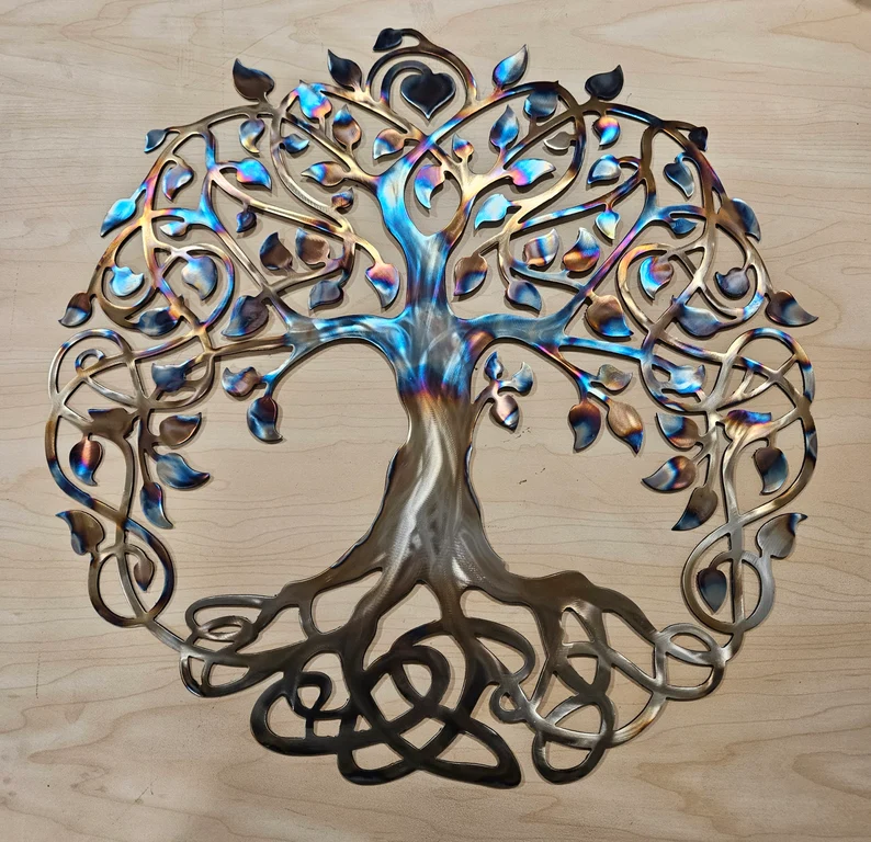 Tree of Life Stainless Steel, Metal Wall Art, Wall Decor, Metal Wall Art, Infinity Tree of Life, Celtic Tree of Life