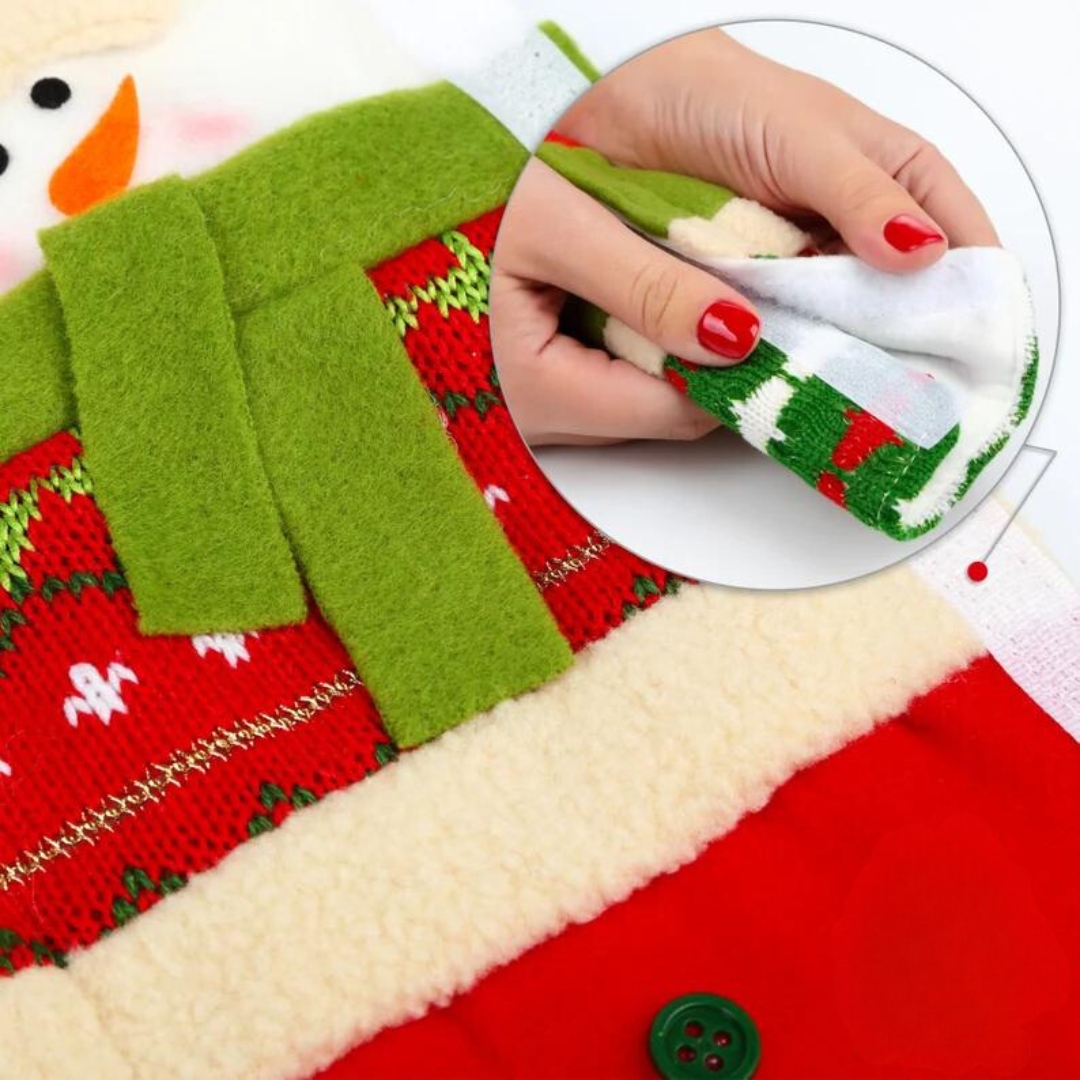 Set of 3 Kitchen Handle Covers | Snowman Christmas Decorations