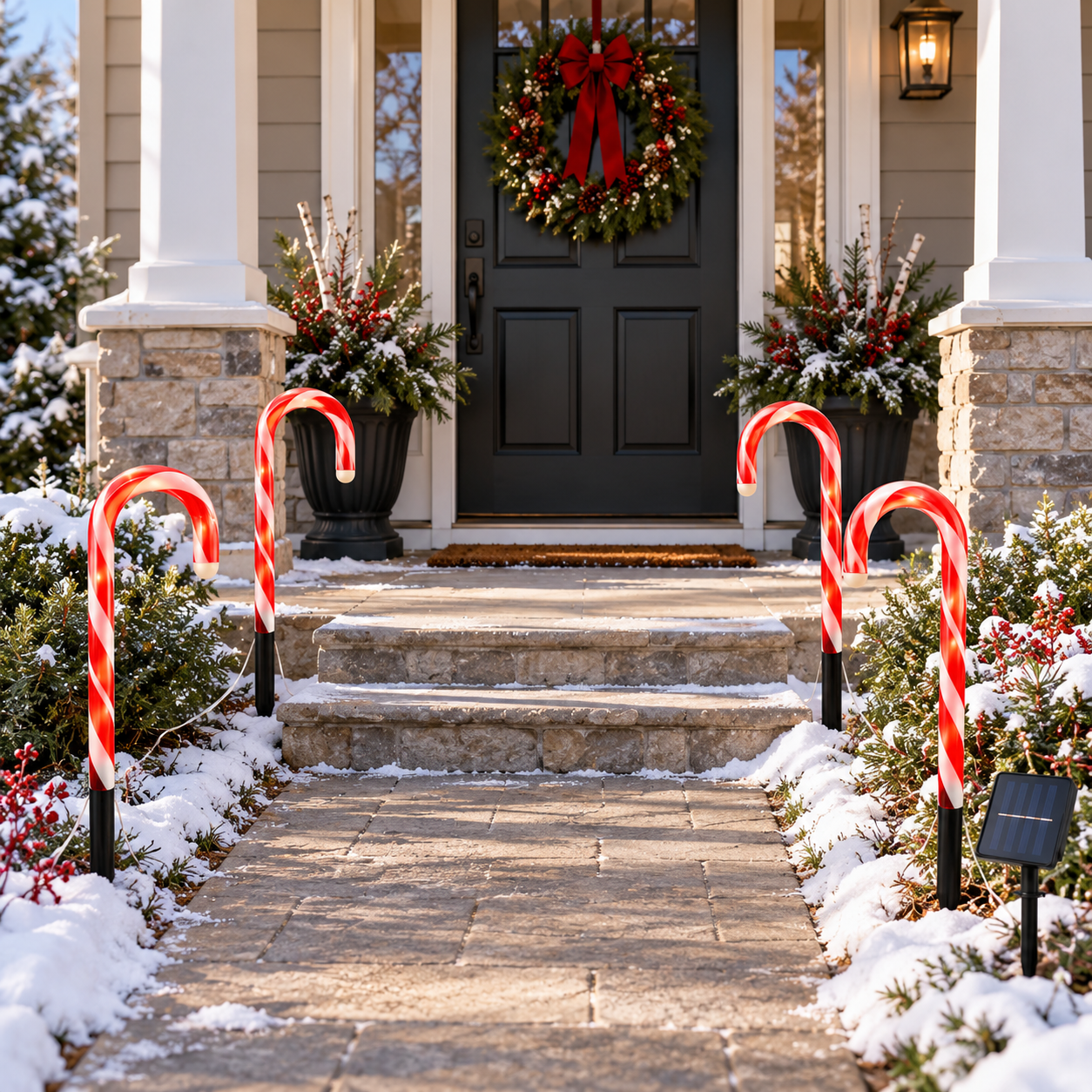 🔥Christmas Special Offer 50% OFF🎅🍬Solar-Powered LED Christmas Candy Cane Pathway Lights