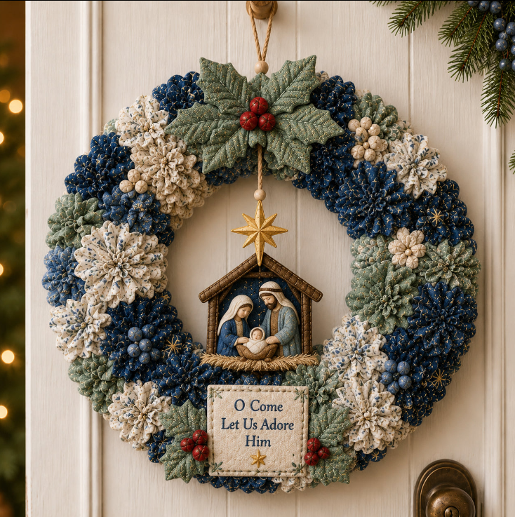 🎄 Christmas Classics Fabric Wreath DIY Kit