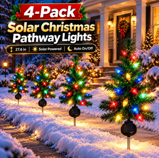 🔥 Solar Cedar Christmas Tree Lights| Festive Outdoor Holiday Decor