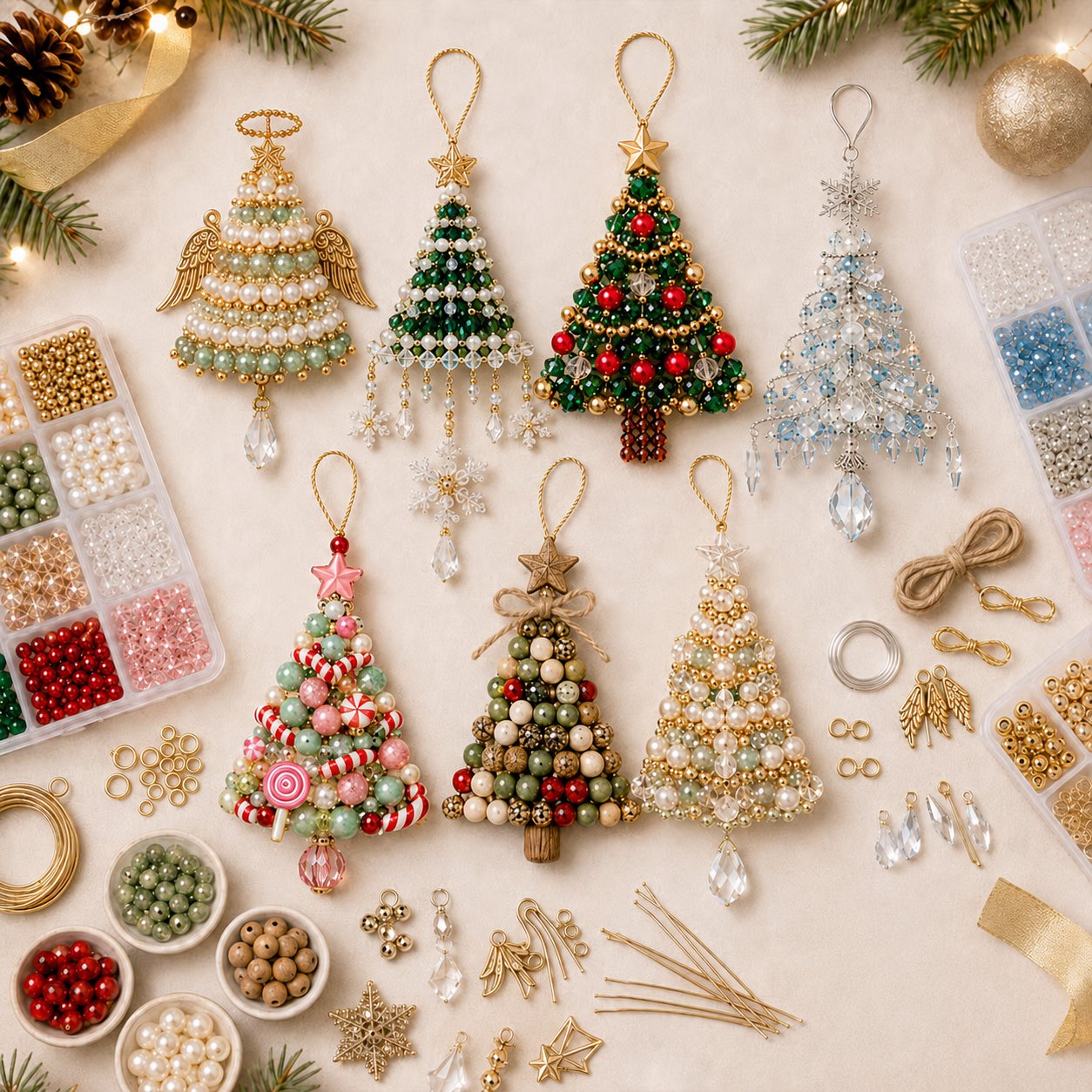 🔥DIY Christmas Tree Beaded Ornament Kit🎄