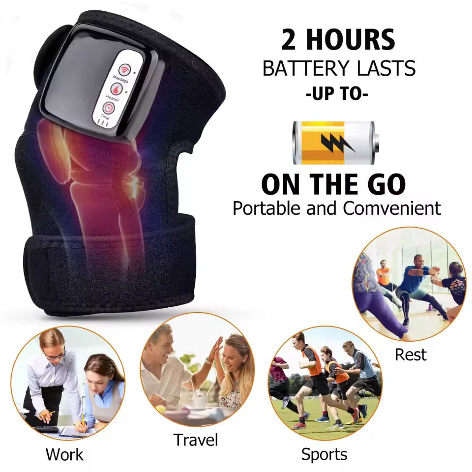 🔥50% OFF TODAY🎁Rechargeable Heating & Vibration Wrap | 45–60°C | 3 Vibration Levels | Timer | Knee, Elbow & Shoulder