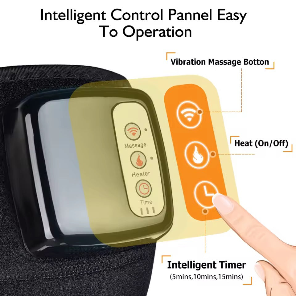 🔥50% OFF TODAY🎁Rechargeable Heating & Vibration Wrap | 45–60°C | 3 Vibration Levels | Timer | Knee, Elbow & Shoulder