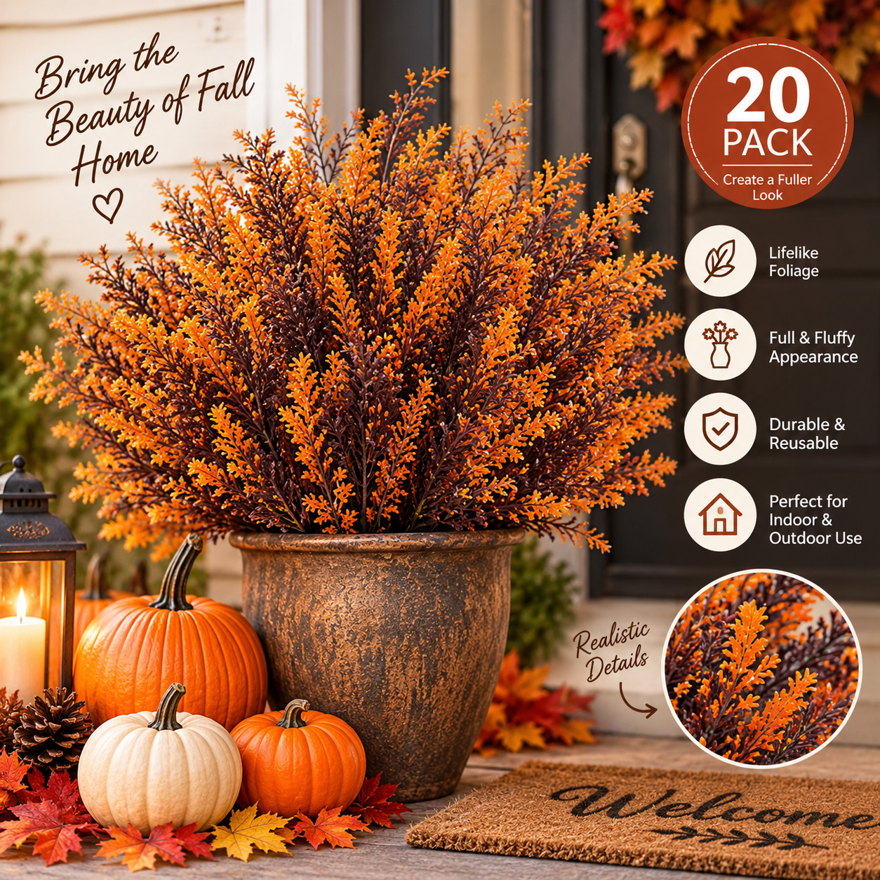 🏆2026 HOT SALE🍁Faux Fall Heather Stems🍂