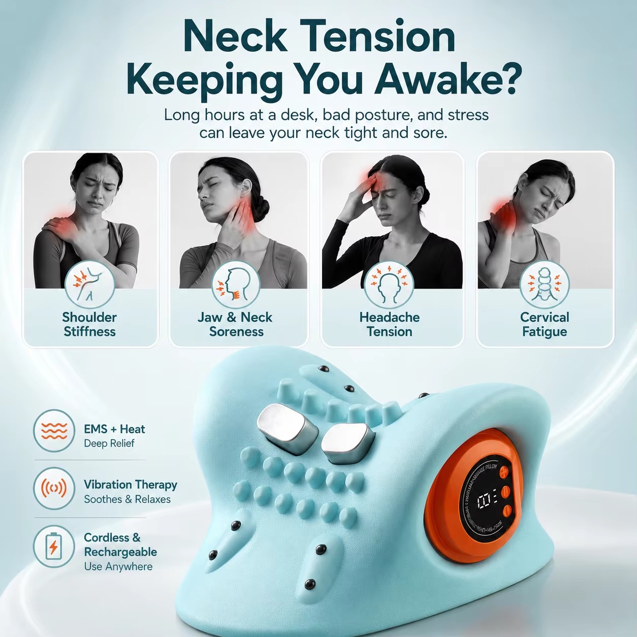 Multifunctional Shoulder and Neck Massager Massage Pillow