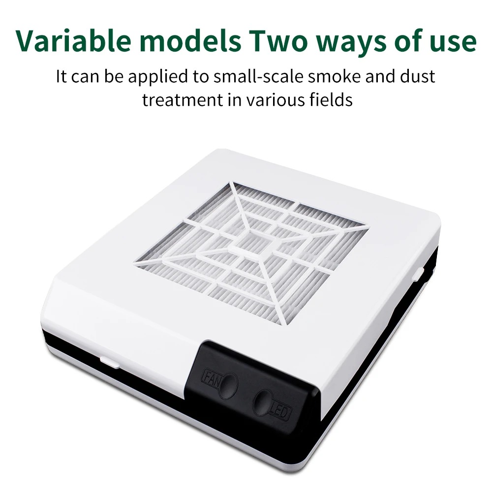 60W Dental Lab Vacuum Cleaner Dust Collector Extractor Aspirator Retractable LED Suction Machine for Table Polishing Equipment