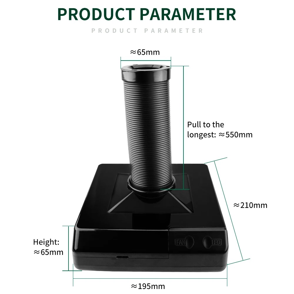 60W Dental Lab Vacuum Cleaner Dust Collector Extractor Aspirator Retractable LED Suction Machine for Table Polishing Equipment