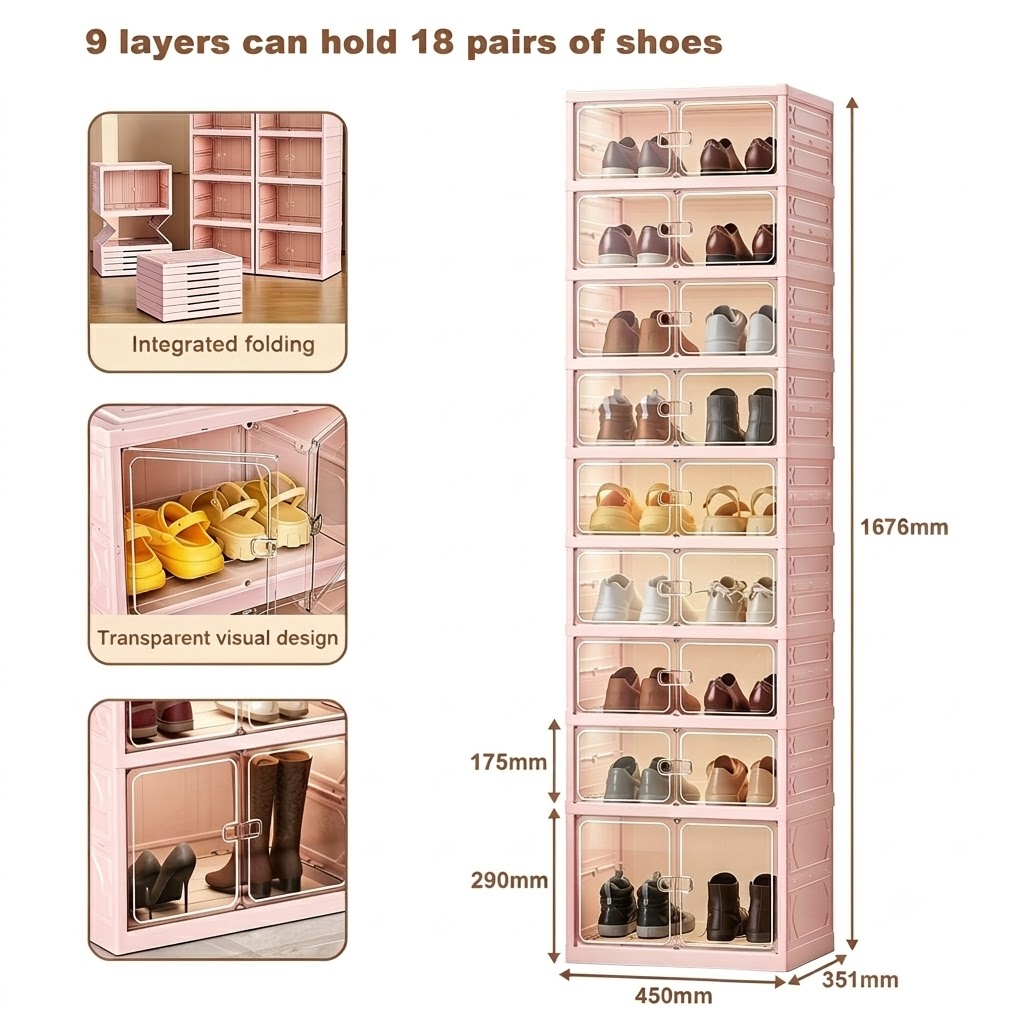 🔥Today's Special🔥Multifunctional foldable shoe rack (storage rack)