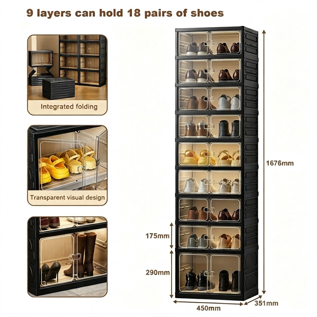 🔥Today's Special🔥Multifunctional foldable shoe rack (storage rack)