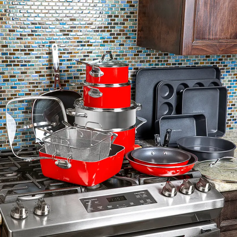 20-Piece Kitchen In A Box Cookware Set in Multiple Colors