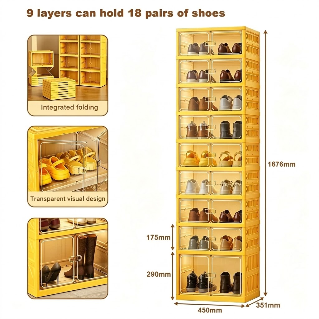 🔥Today's Special🔥Multifunctional foldable shoe rack (storage rack)