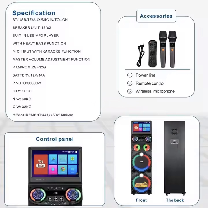 ⚡Last Day 50% OFF🎤 GD-1419 15.4” All in One Video Speaker System 