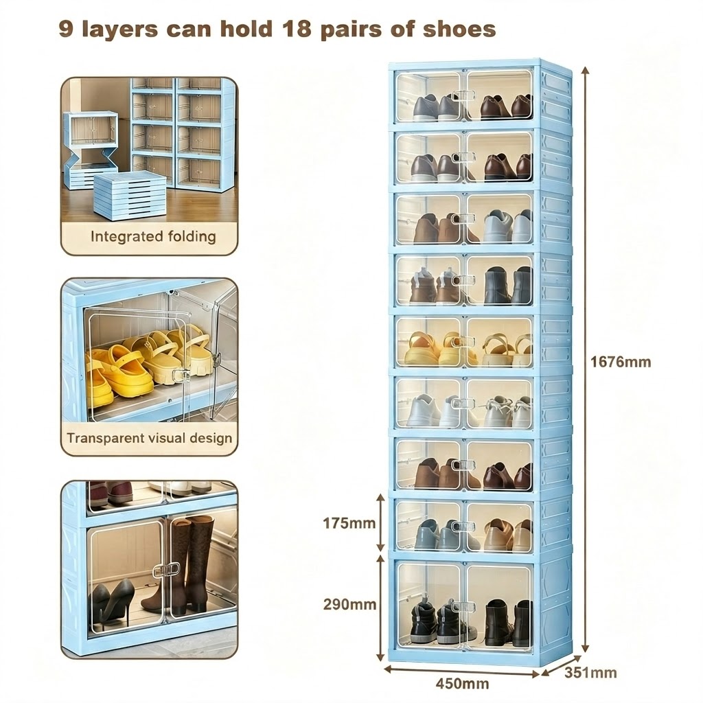 🔥Today's Special🔥Multifunctional foldable shoe rack (storage rack)