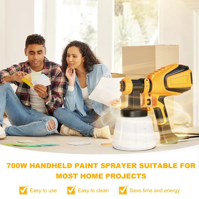 Paint Sprayer, 700W  Paint Sprayer with Cleaning & Blowing Joints
