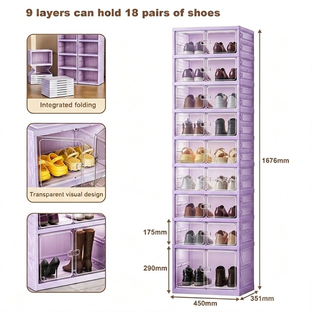 🔥Today's Special🔥Multifunctional foldable shoe rack (storage rack)