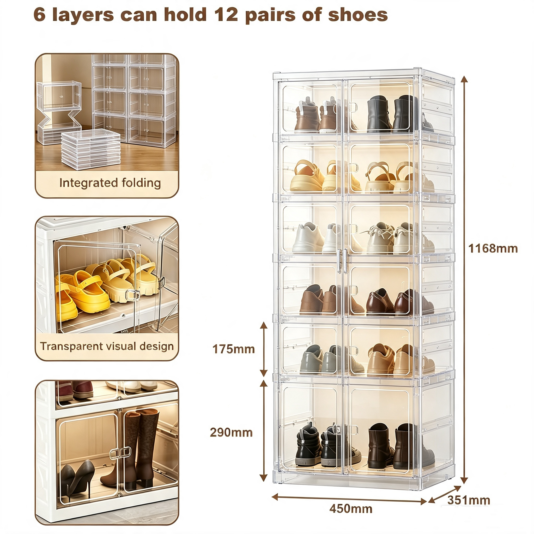 🔥Today's Special🔥Multifunctional foldable shoe rack (storage rack)