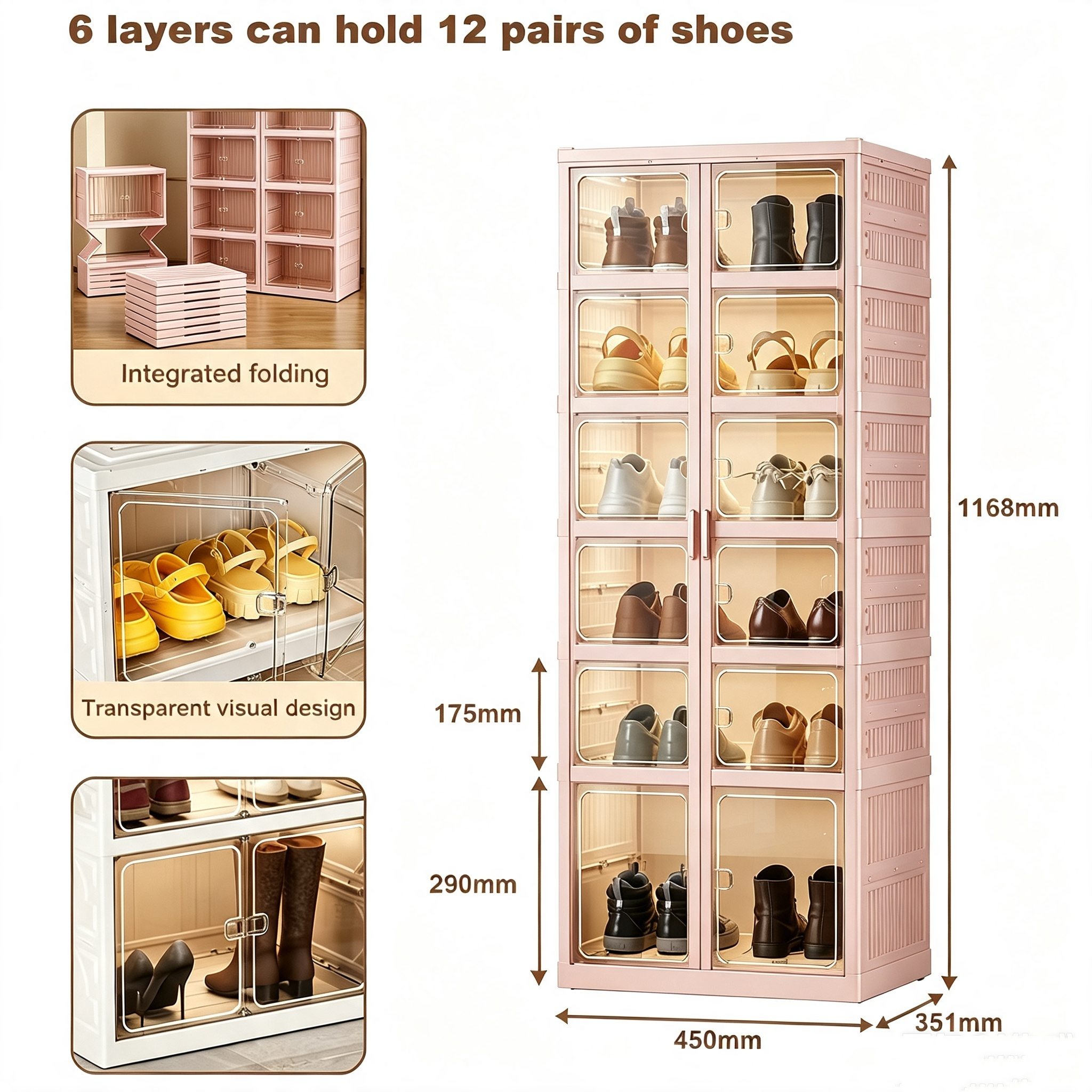 🔥Today's Special🔥Multifunctional foldable shoe rack (storage rack)