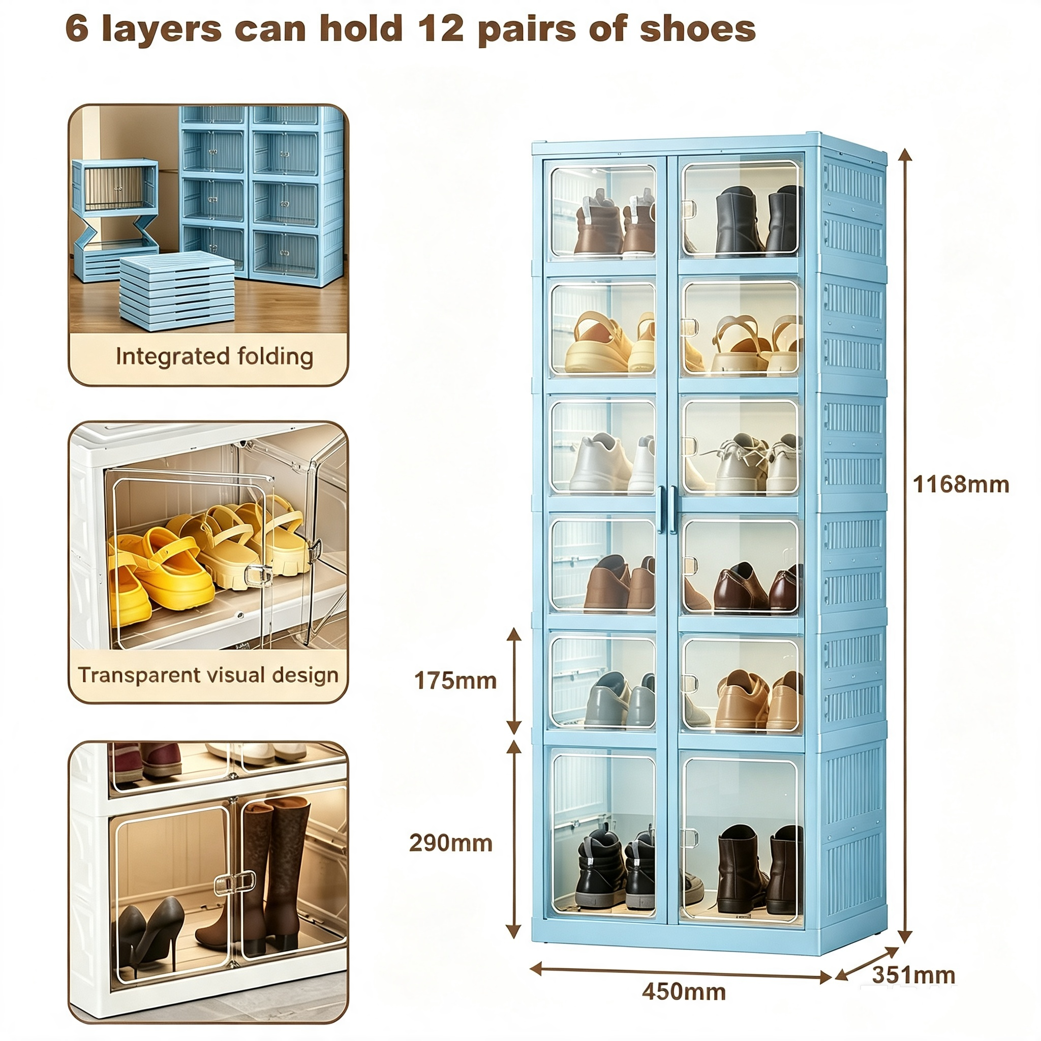 🔥Today's Special🔥Multifunctional foldable shoe rack (storage rack)