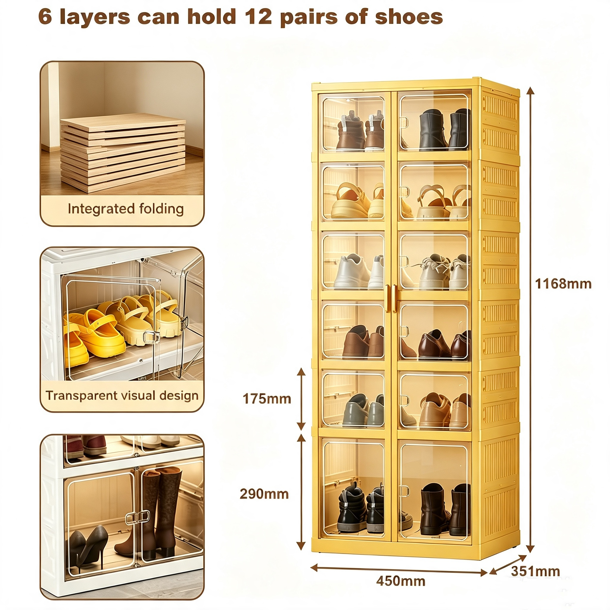 🔥Today's Special🔥Multifunctional foldable shoe rack (storage rack)