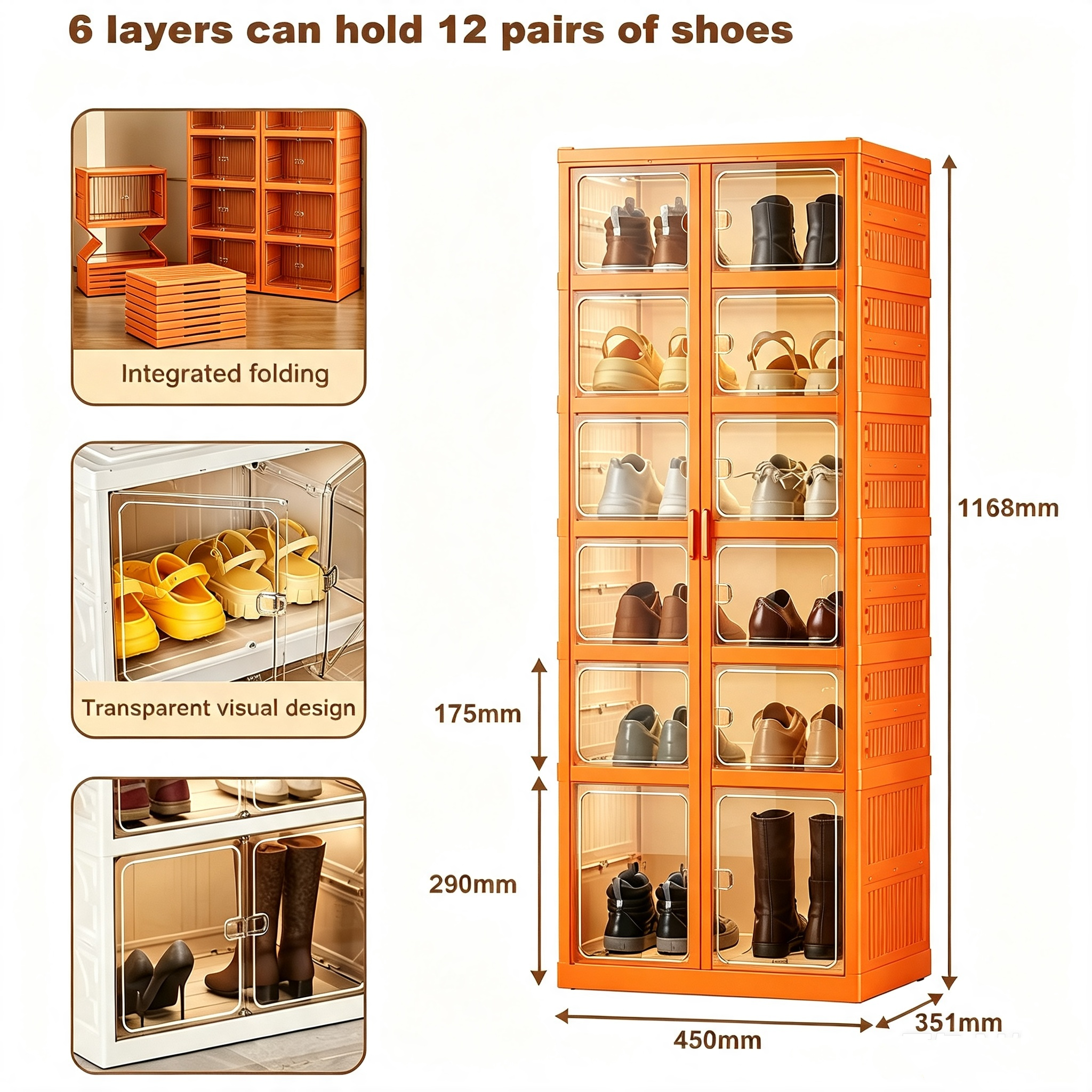 🔥Today's Special🔥Multifunctional foldable shoe rack (storage rack)