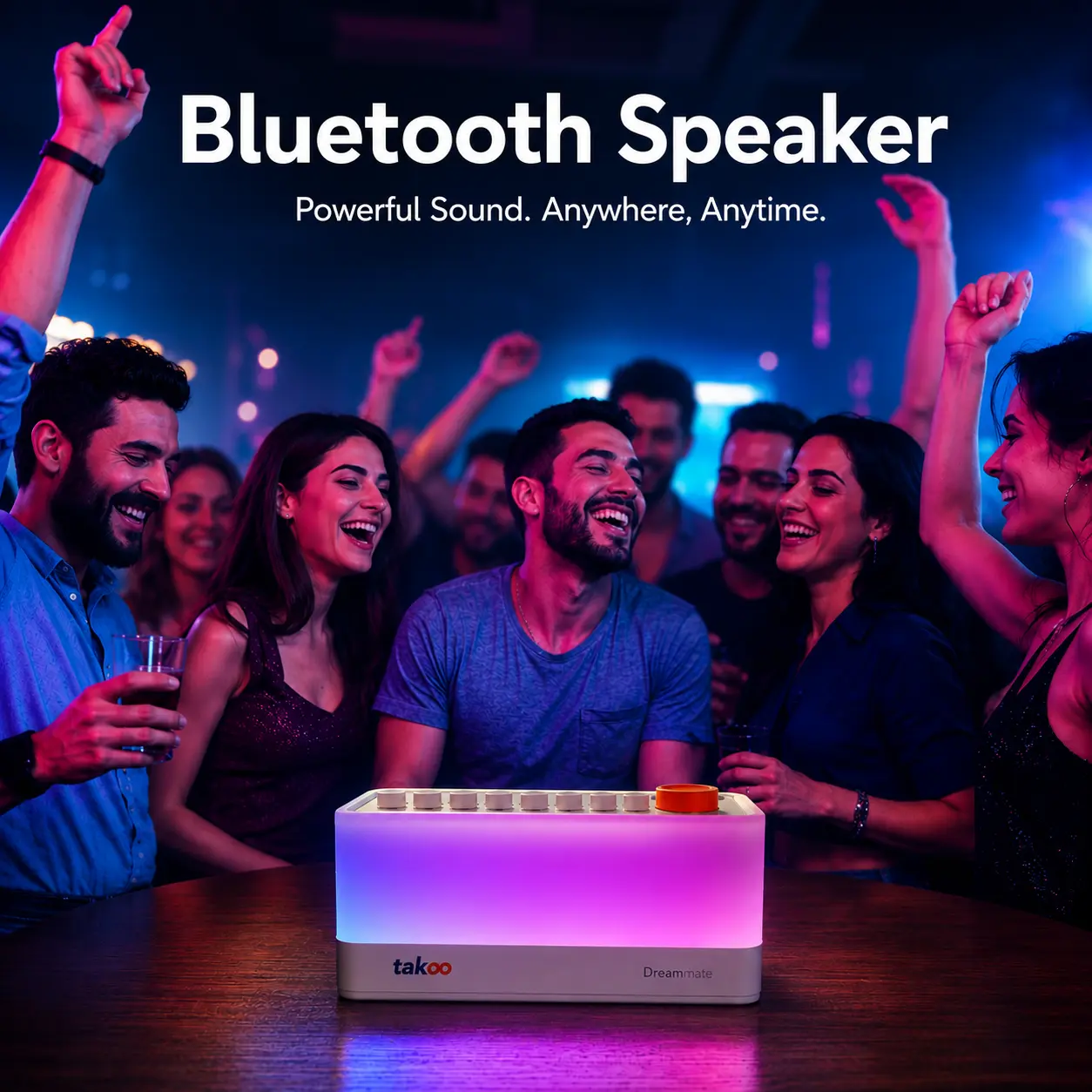 3-in-1 Sound Machine, Bluetooth Speaker & Night Light, Rechargeable White Noise Machine with 8 Mixable Sounds & 11 Ambient Lights for Sleep, Nursery & Relaxation