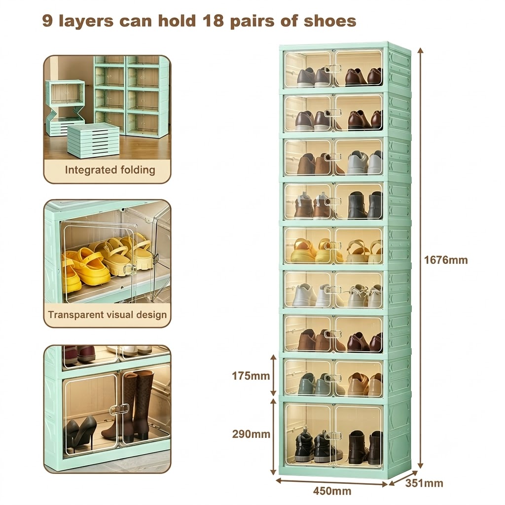 🔥Today's Special🔥Multifunctional foldable shoe rack (storage rack)