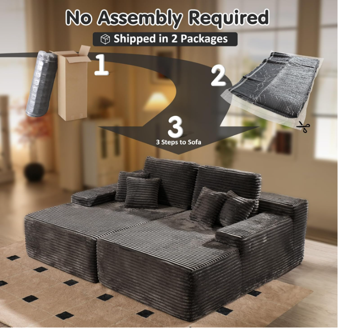 🎁 Round Chair Lounge Chaise Indoor, No Assembly Required