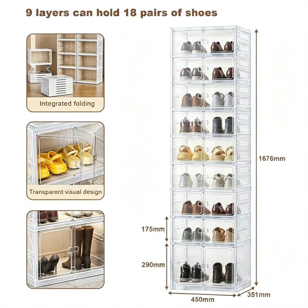 🔥Today's Special🔥Multifunctional foldable shoe rack (storage rack)