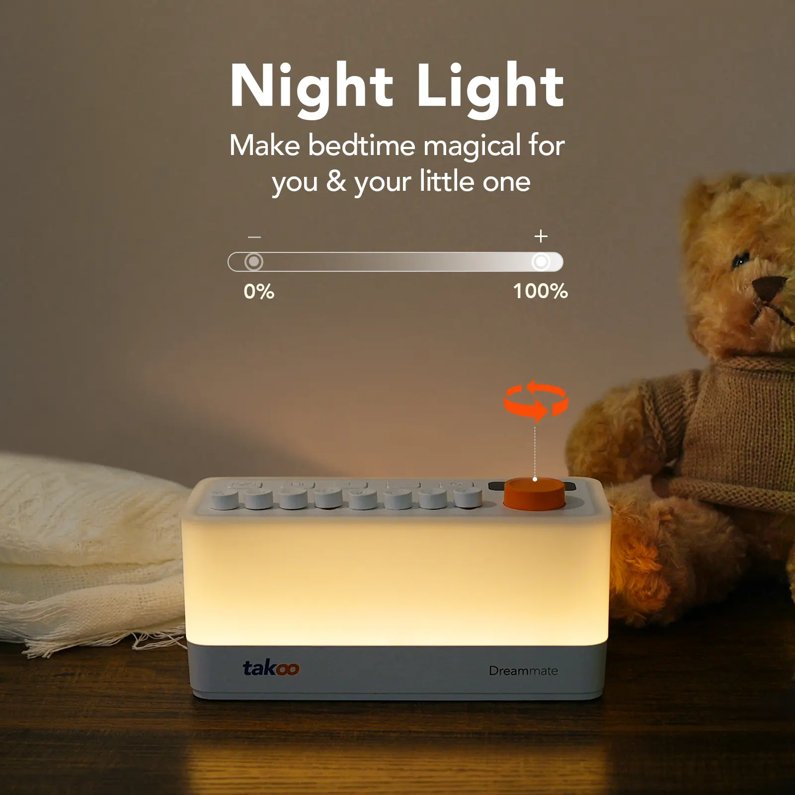 3-in-1 Sound Machine, Bluetooth Speaker & Night Light, Rechargeable White Noise Machine with 8 Mixable Sounds & 11 Ambient Lights for Sleep, Nursery & Relaxation
