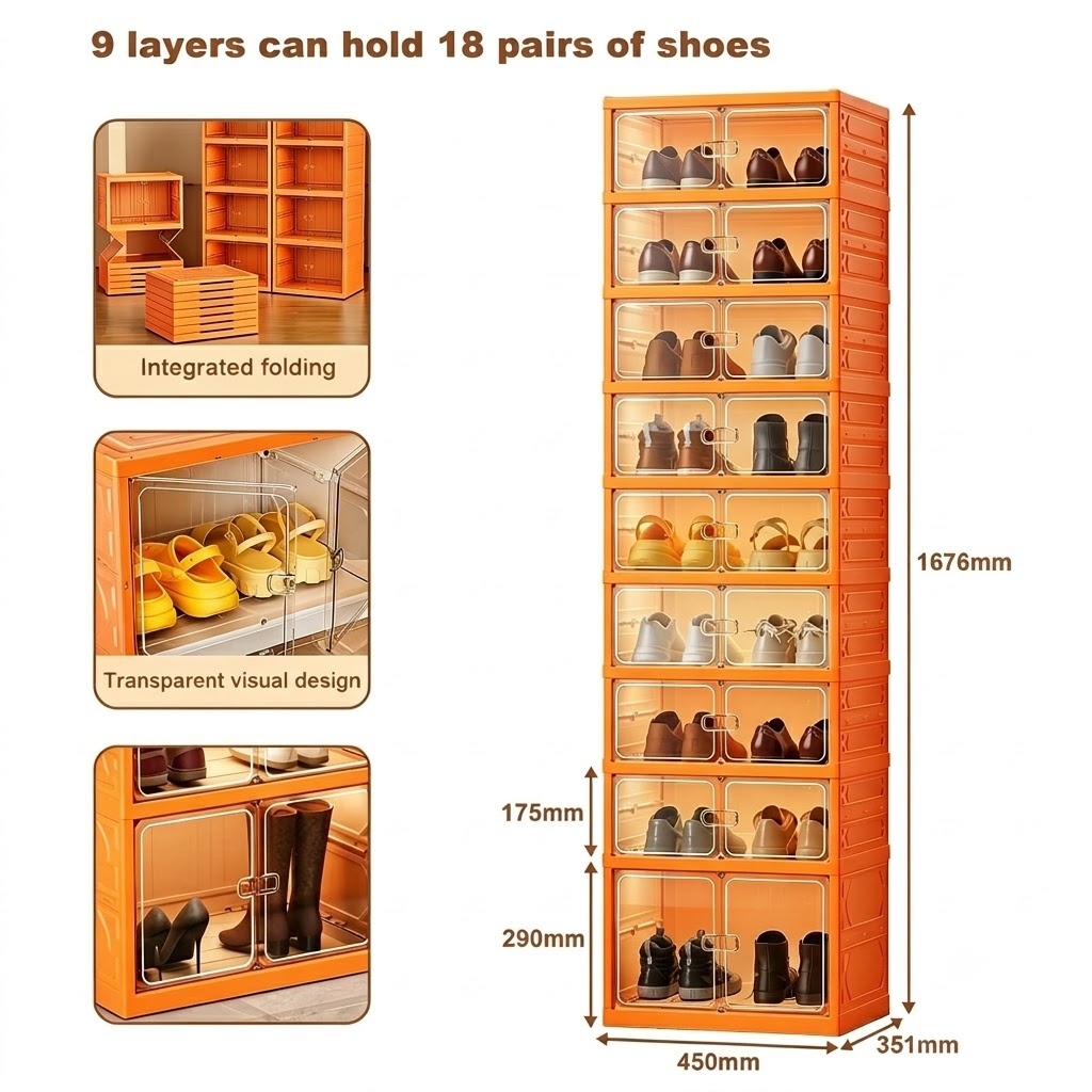 🔥Today's Special🔥Multifunctional foldable shoe rack (storage rack)