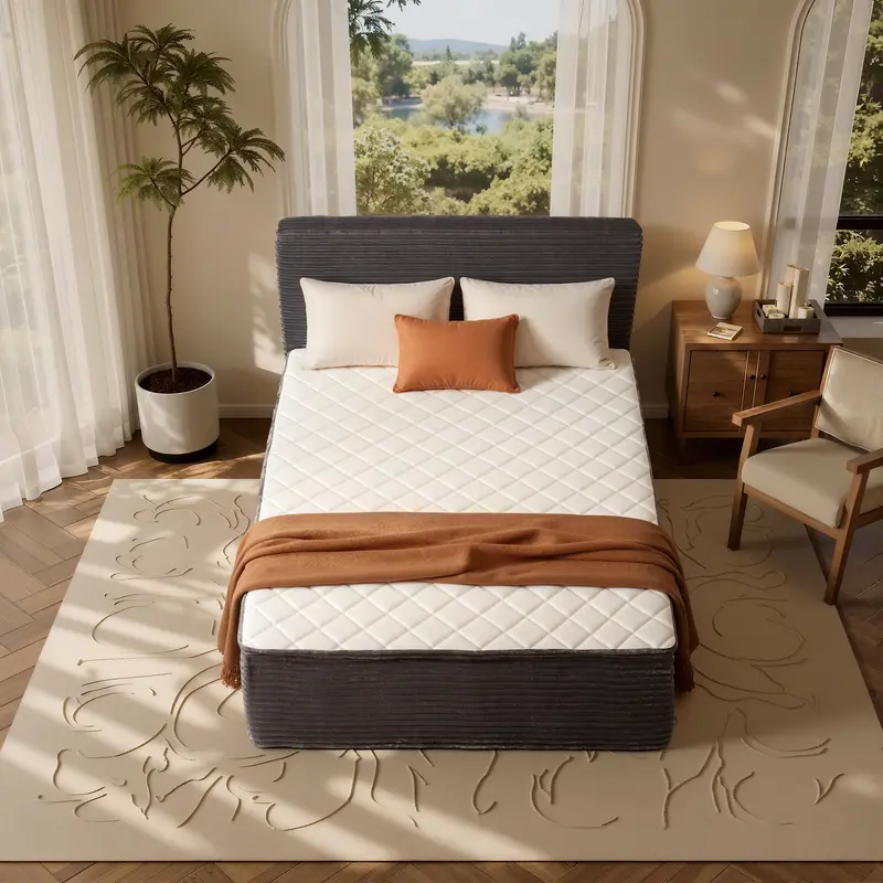Ovios Queen Memory Foam Mattress with Headboard