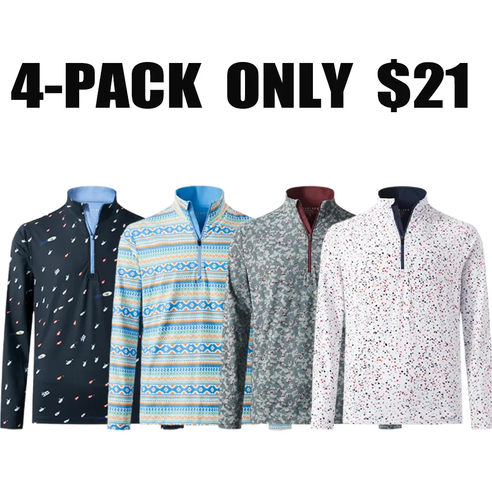 Men’s 1/4 Zip Printed Athletic Top