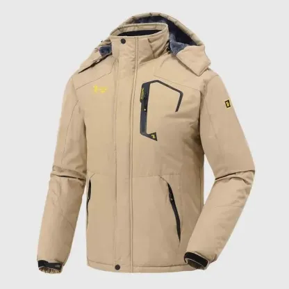 🔥Last day promotion⚡Men's Ski Snow Jacket  Waterproof Insulated Fleece Outdoor Mountain Hooded Winter Coat