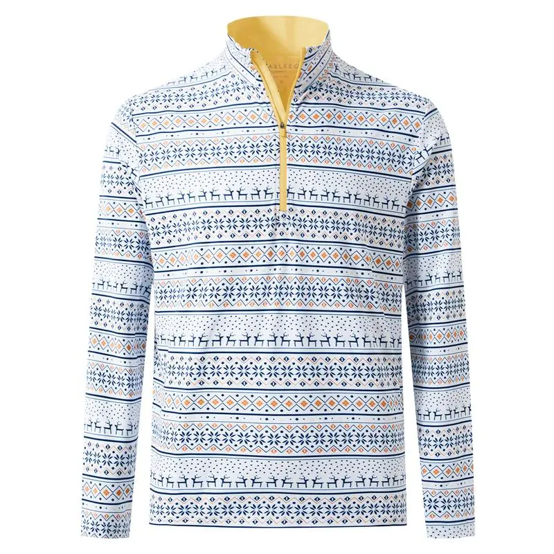 Men’s 1/4 Zip Printed Athletic Top