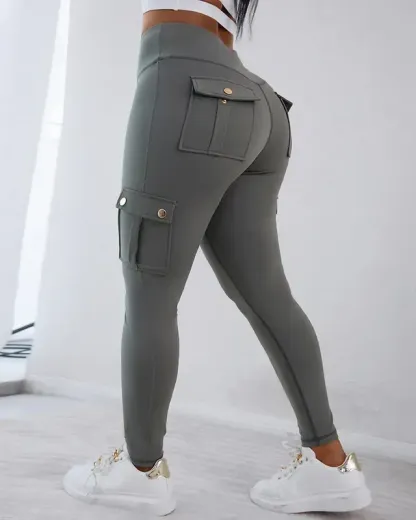 Women's Butt Lifting Leggings with Flap Pockets