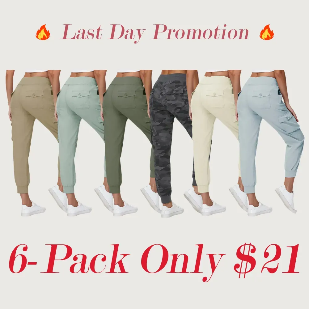 🔥8-Pack Women's Lightweight Cargo Capris – Multi-Pocket Casual Capris (All Colors)