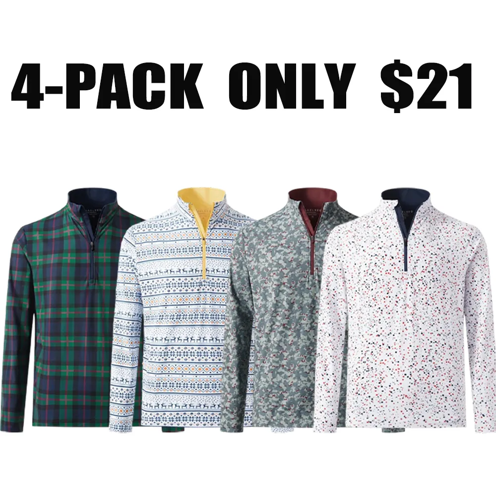 Men’s 1/4 Zip Printed Athletic Top