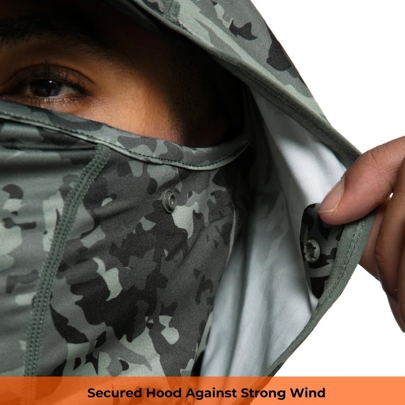 UPF 100+ Sun Protection Hoodie Shirts with UV Detection