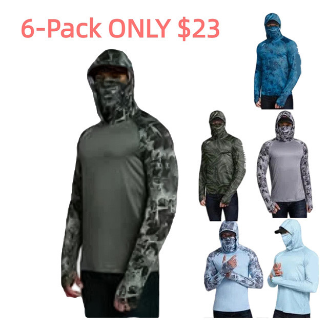 UPF 100+ Sun Protection Hoodie Shirts with UV Detection