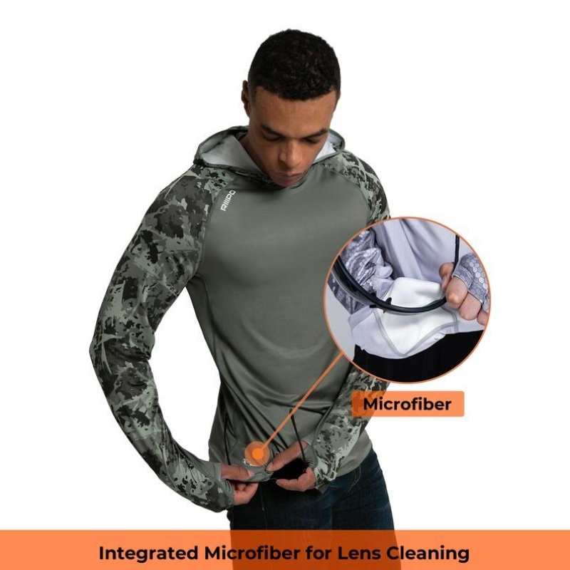 UPF 100+ Sun Protection Hoodie Shirts with UV Detection