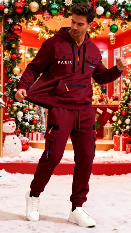 🔥2026 Men's Autumn&Winter Hooded Fashion Sweatshirt With Multiple Pockets
