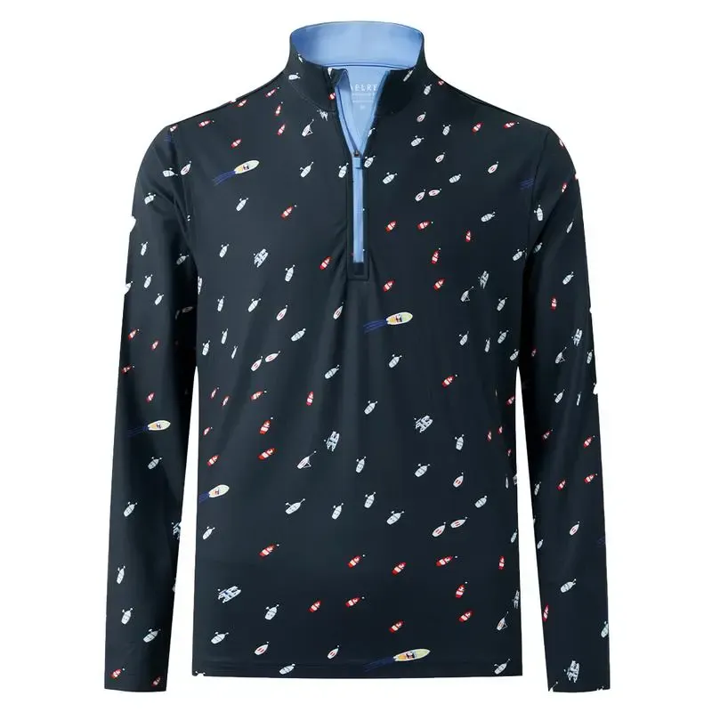 Men’s 1/4 Zip Printed Athletic Top