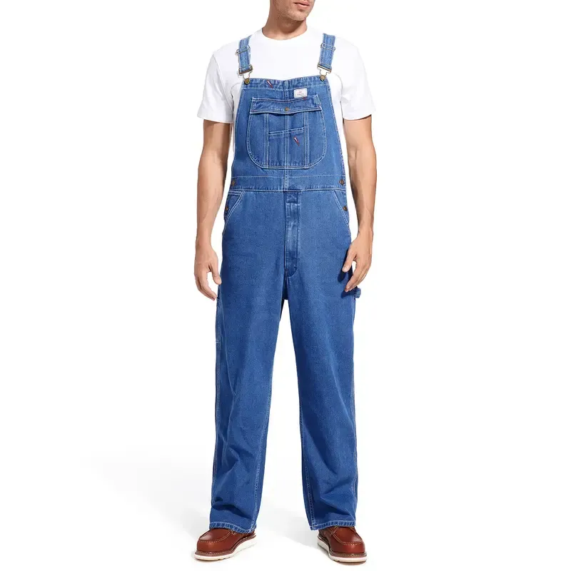 🔥Men's 4-Pack Flex Denim Bib Overalls — Adjustable & Utility Ready