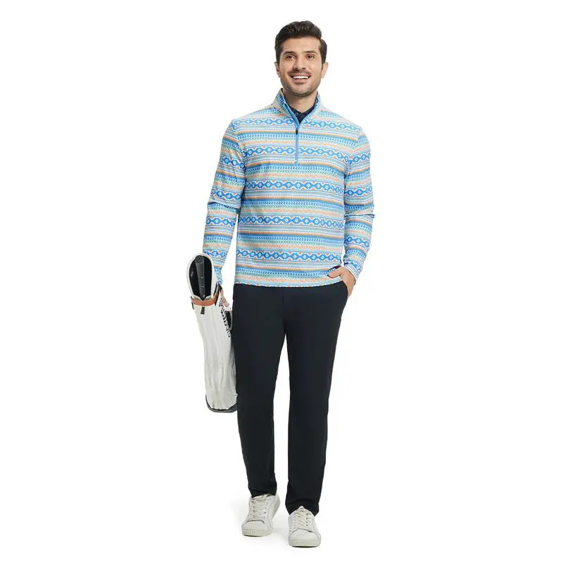 Men’s 1/4 Zip Printed Athletic Top