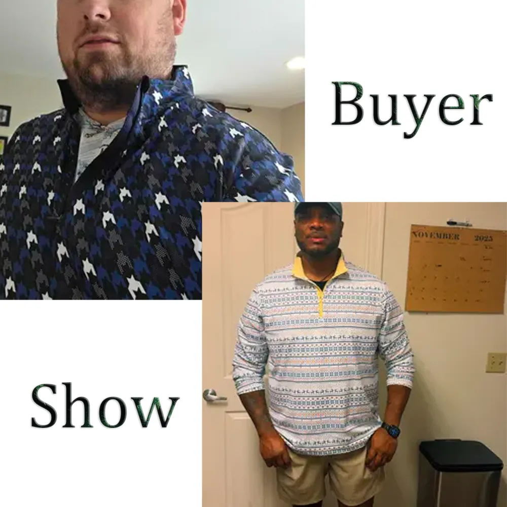 Men’s 1/4 Zip Printed Athletic Top