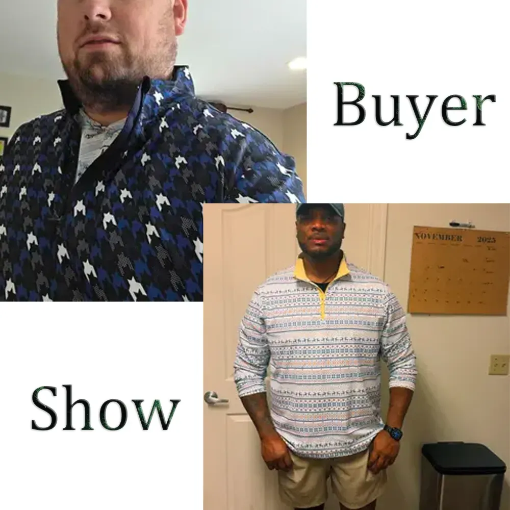 Men’s 1/4 Zip Printed Athletic Top