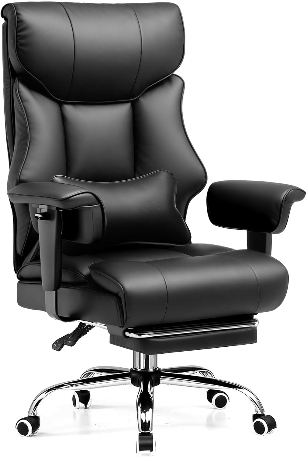 Coffee Brown 400lbs Big and Tall Gaming Chair with Footrest