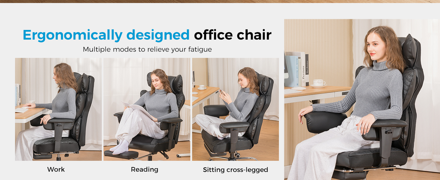 Home Office Desk Chair with Wider Seat