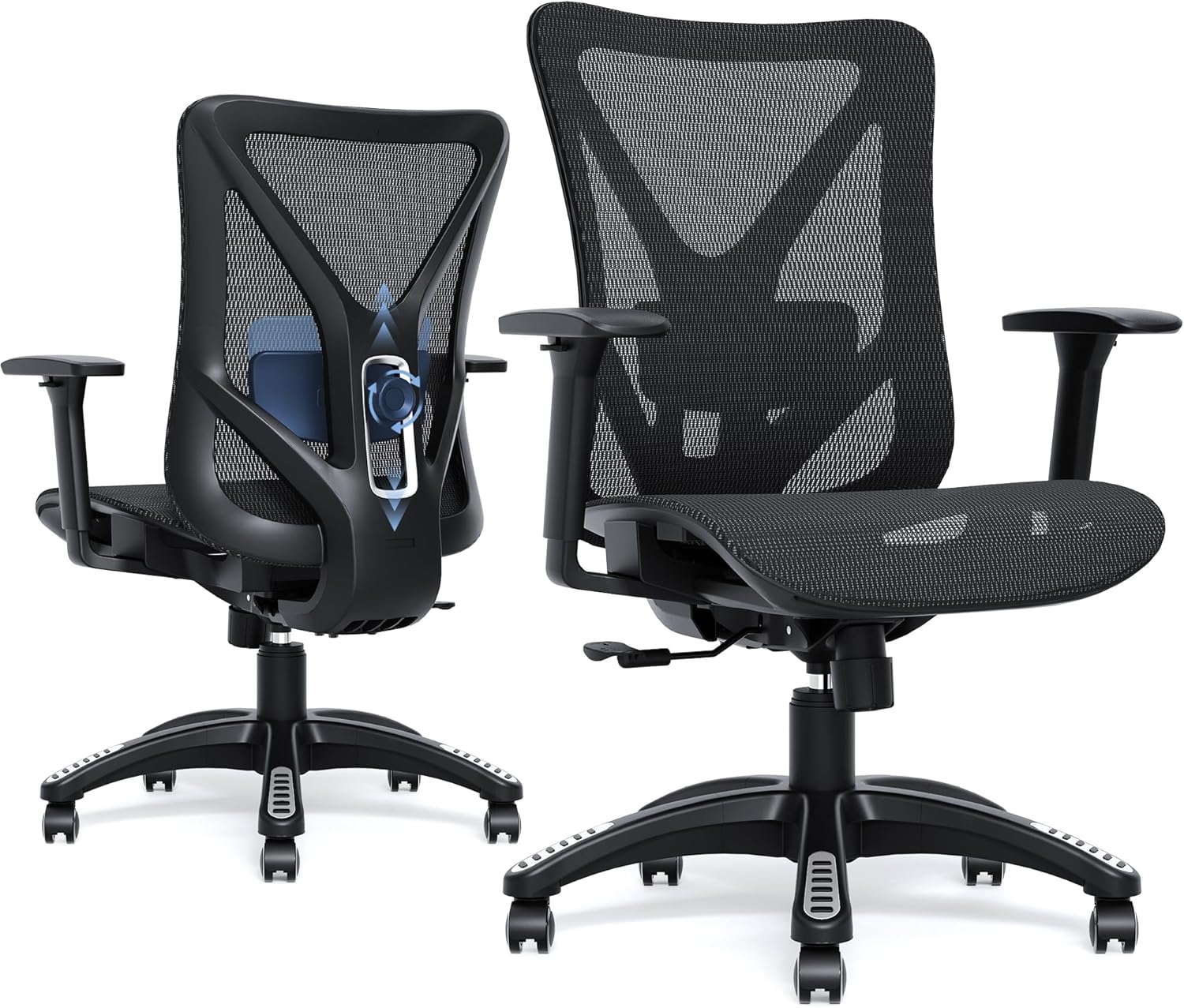 Sunset Orange Ergonomic Mesh Office Chair with 3D Armrest